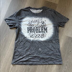 Charcoal Graphic Tee with Bold Print